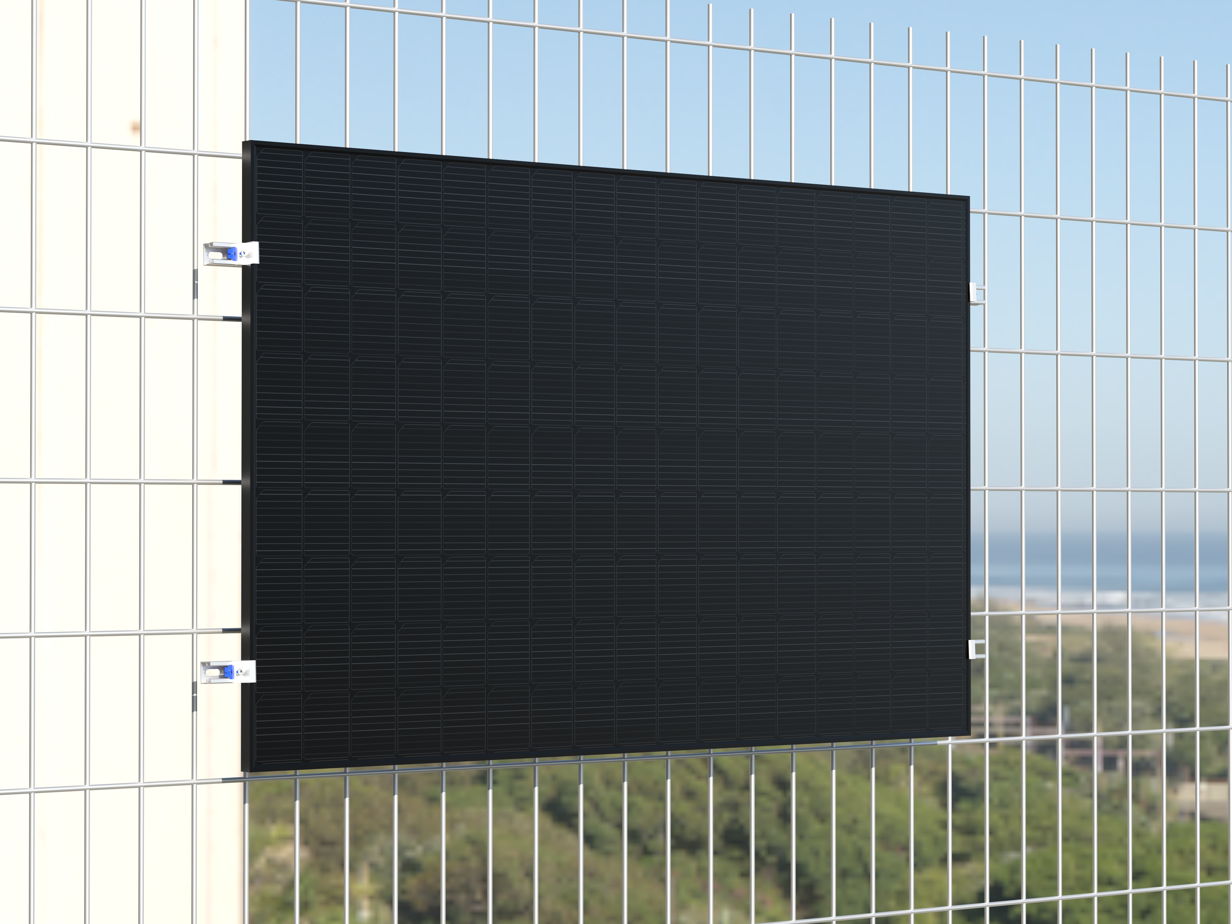 SolarLuxEnergy Balkonkraftwerk Komplettpaket für Zaunmontage