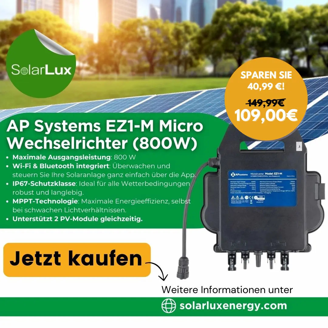 APsystems EZ1-M Micro-Wechselrichter (800W) mit BC01-Anschluss