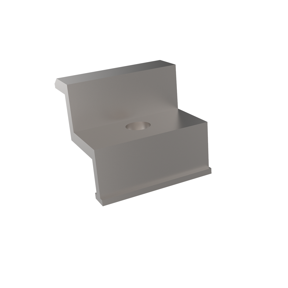 Endklemme (silber, 30 mm) – Abschlussklemme für Solarmodule