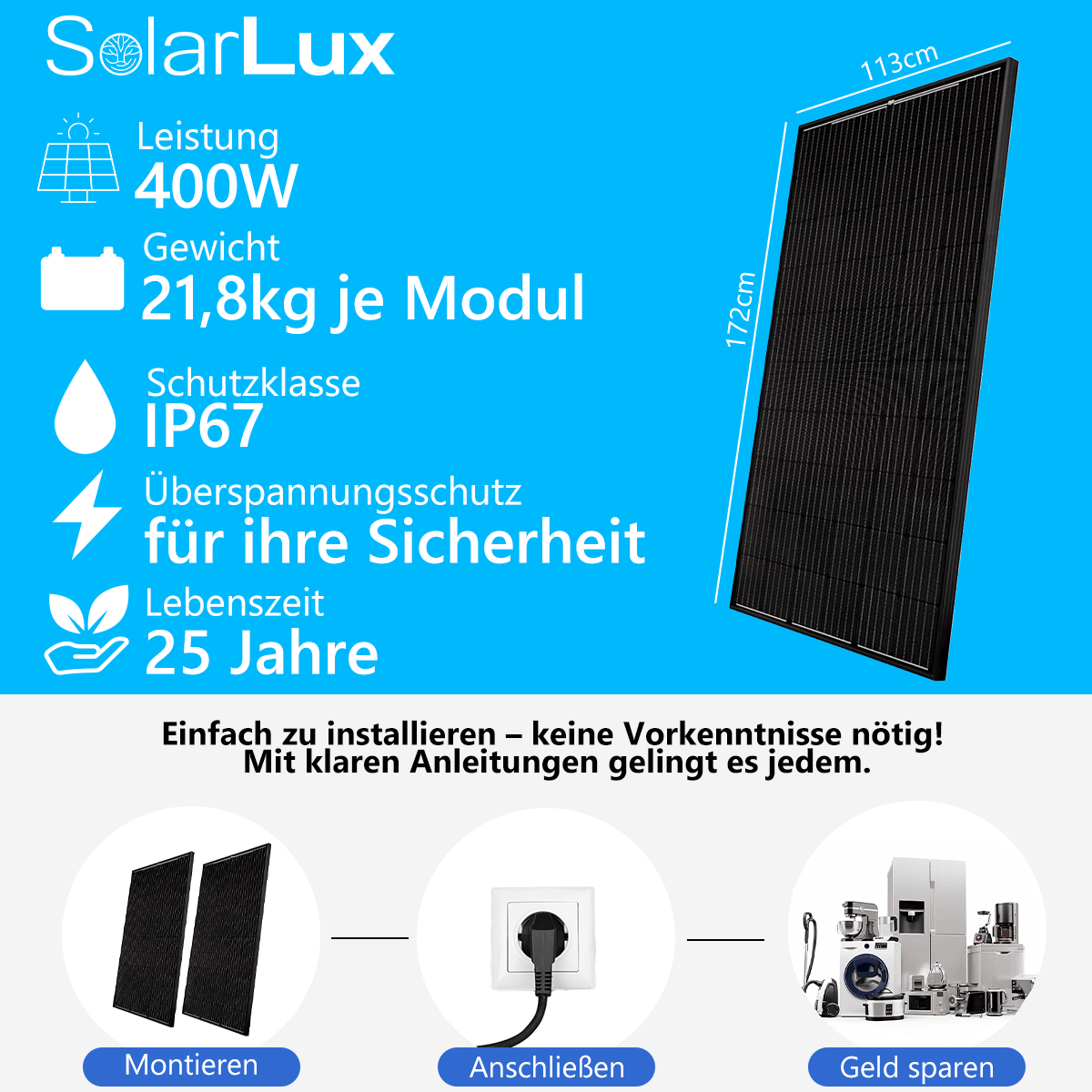 SolarLux Balkonkraftwerk 